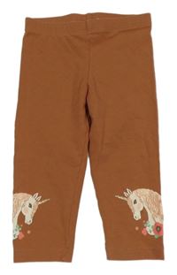 Starorůžové legíny s jednorožci C&A