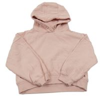Světlerůžová crop mikina s kapucí Next