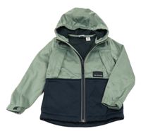 Světlekhaki-tmavomodrá softshellová bunda s kapucí L&D