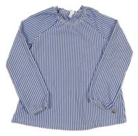 Bílo-modrá pruhovaná halenka Topolino