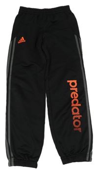 Černé sportovní tepláky s nápisem Adidas