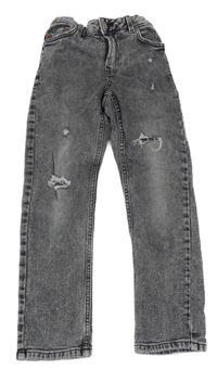 Šedo-černé skinny rifle s prošoupáním Zara