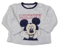 Šedé sametové triko s Mickeym Disney
