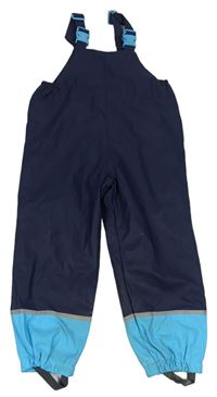 Tmavomodro-modré nepromokavé podšité laclové kalhoty X-Mail