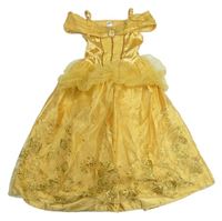 Kostým - Žluté saténové šaty se síťovinou - Bella George 