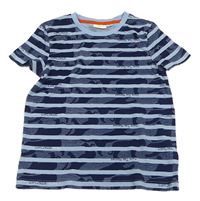 Tmavomodro-světlemodré pruhované tričko Kids