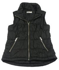 Černá šusťáková prošívaná zateplená vesta H&M