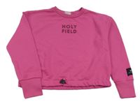 Nové - Fuchsiová crop mikina s logem Holyfield 
