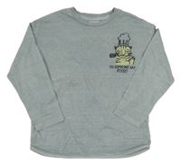 Modrošedé triko s tygrem Zara