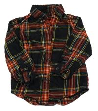 Černo-barevná kostkovaná košile Next