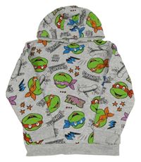 Šedá mikina se Želvami Ninja s kapucí Primark