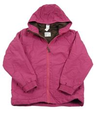 Růžová funkční šusťáková zateplená bunda s kapucí Quechua