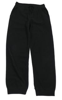 Černé fleecové kalhoty H&M
