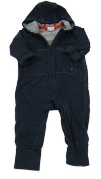 Tmavomodrá tepláková kombinéza s kapucí Polarn O. Pyret