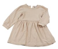 Světlerůžové žebrované bavlněné šaty So Cute