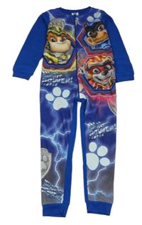 Modrý fleecový overal s pejsky - Tlapková patrola 