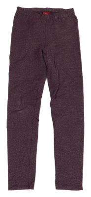 Vínové třpytivé legíny S. Oliver 