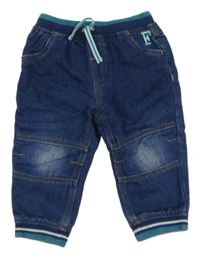 Tmavomodré rifle s gumovými lemy Ergee