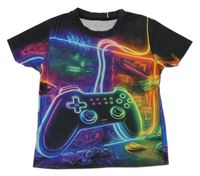 Černo-barevné tričko s joystickem