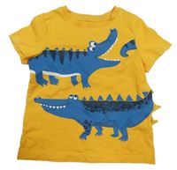 Žluté tričko s krokodýly C&A