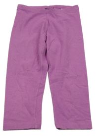 Tmavorůžové pruhované capri legíny H&M