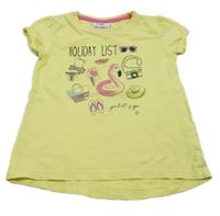 Žlutá tunika s plážovým motivem Topolino