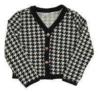 Černo-bílé vzorované bolerko Shein