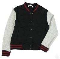 Černo-šedá propínací baseballová crop mikina Harry Potter H&M