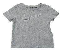 Šedé melírované tričko s logem Nike