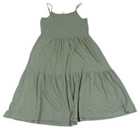 Khaki melírované letní šaty H&M