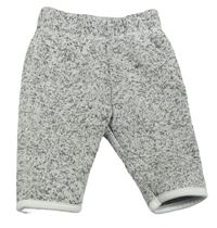 Šedo-bílo-černé melírované pletené tepláky H&M
