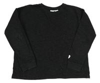 Černá melírovaná oversize mikina se srdíčkem manguun