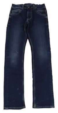 Tmavomodré slim leg teplákové rifle Pepe Jeans