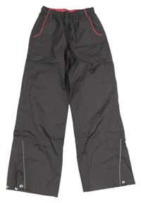 Tmavošedé šusťákové nepromokavé funkční kalhoty crane