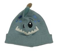 Světlemodrošedá pletená podšitá čepice - příšerka George 