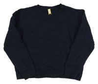 Tmavomodrá crop mikina FRIBOO