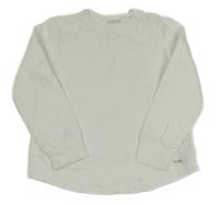 Bílé žebrované/vzorované mikinotriko s nášivkou GAP