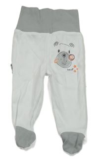 Bílo-šedé polodupky s medvídkem TupTam