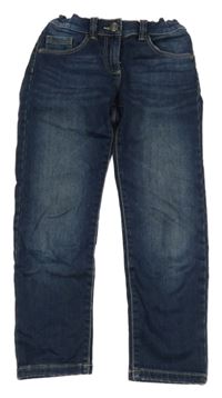 Tmavomodré slim teplákové rifle Benetton