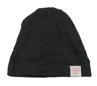 Tmavošedá žebrovaná čepice se srdíčkem H&M