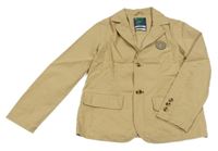 Nové - béžové plátěné podšité sako s číslem Tchibo