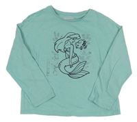 Pomněnkové melírované triko s Ariel Disney