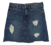 Modrá riflová sukně s prošoupáním Girls