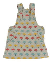 Světlešedé melírované teplákové šaty s deštníky Lucy&Sam