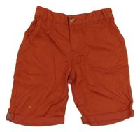 Cihlové chino plátěné kraťasy F&F