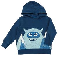 Tmavomodrá mikina s příšerkou a kapucí C&A
