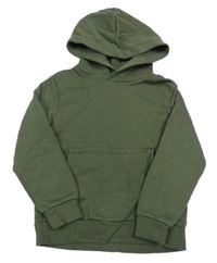 Tmavokhaki mikina s kapsou a kapucí H&M