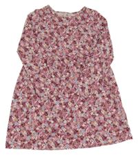 Starorůžové šaty s kytičkami H&M