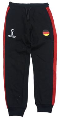 Černé tepláky s červenými pruhy - Německo Fifa World Cup 2022