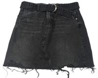 Černá riflová sukně s páskem Denim Co.